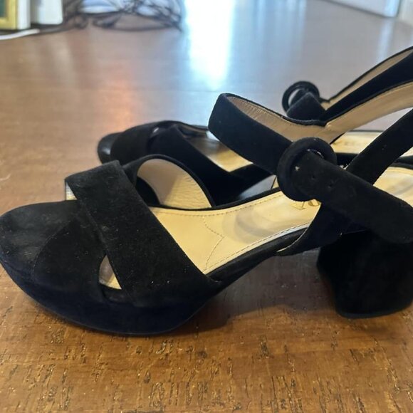 Prada Black Suede Heels - Picture 1 of 5